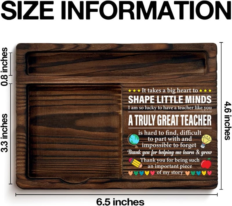 YGBF Thank You Teacher Gifts for Women Men Sticky Note Holder Teacher Appreciation Gifts for Birthday Retirement It Takes a Big Heart to Shape Little Minds Self-Stick Note Pad Holders Home Office Decor - Image 2